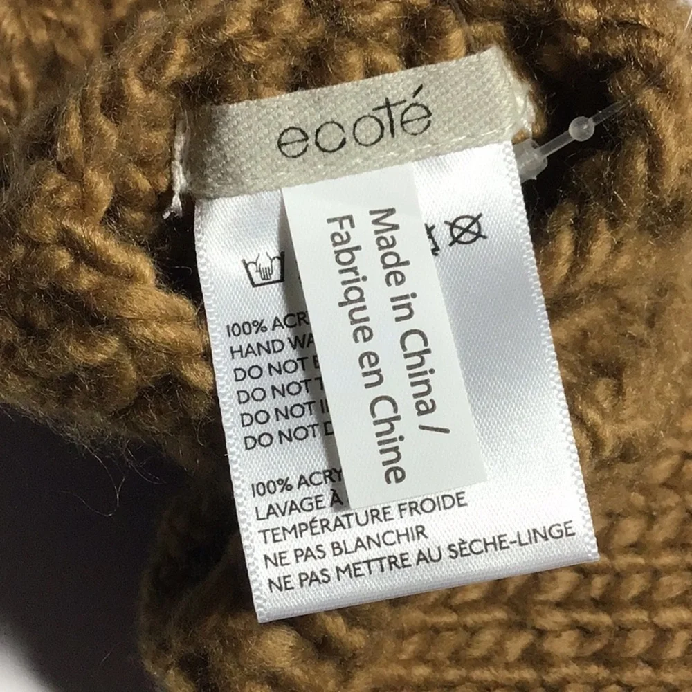 NWT Ecote Fingerless Gloves Dark Gold